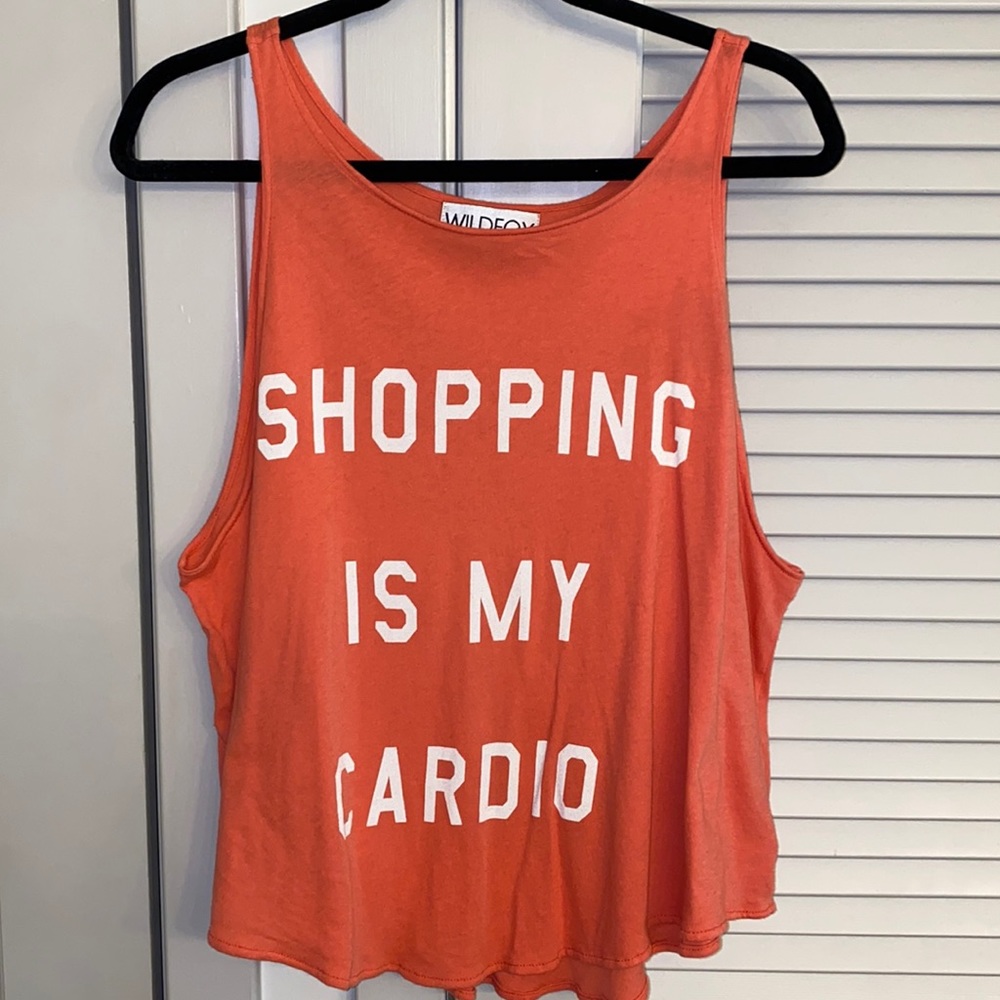 wildfox “shopping is my cardio” tank